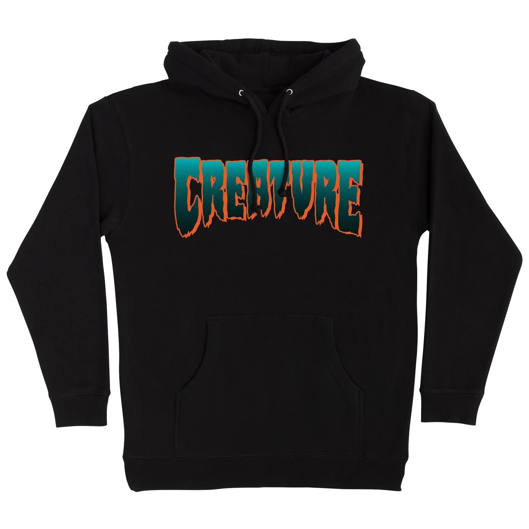 Creature Logo Pullover Hoodie (Black/Teal)