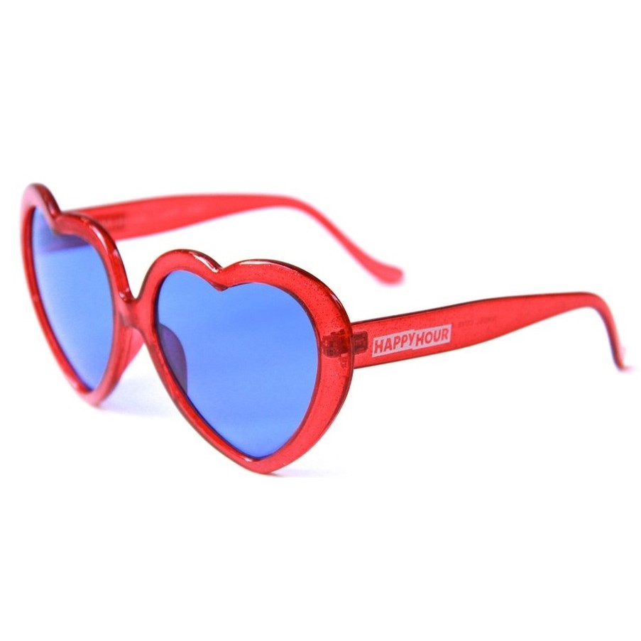 Red glitter sunglasses hotsell