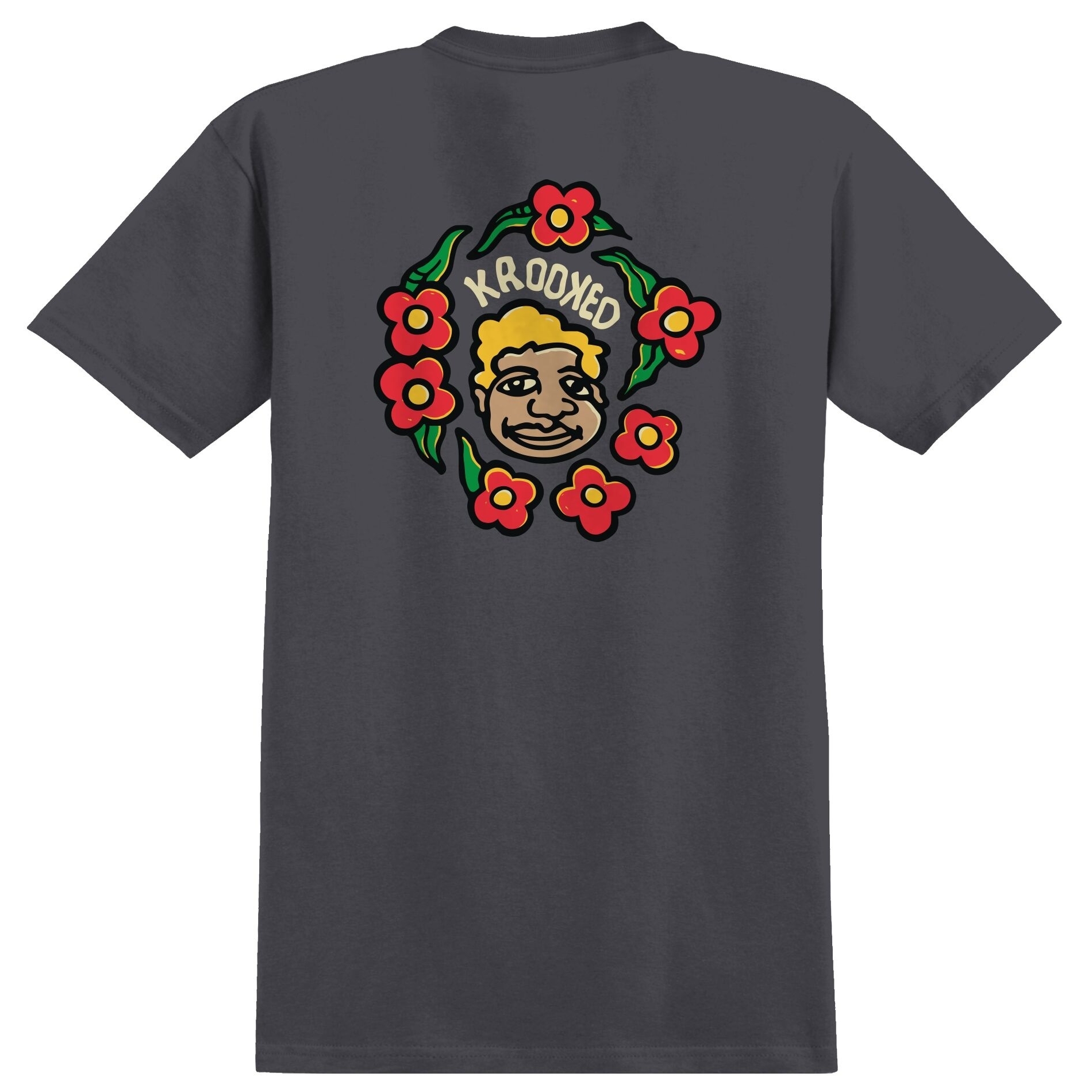 KROOKED シャツ Krooked Skateboards - Strait Eyes T-Shirt - Forest Green