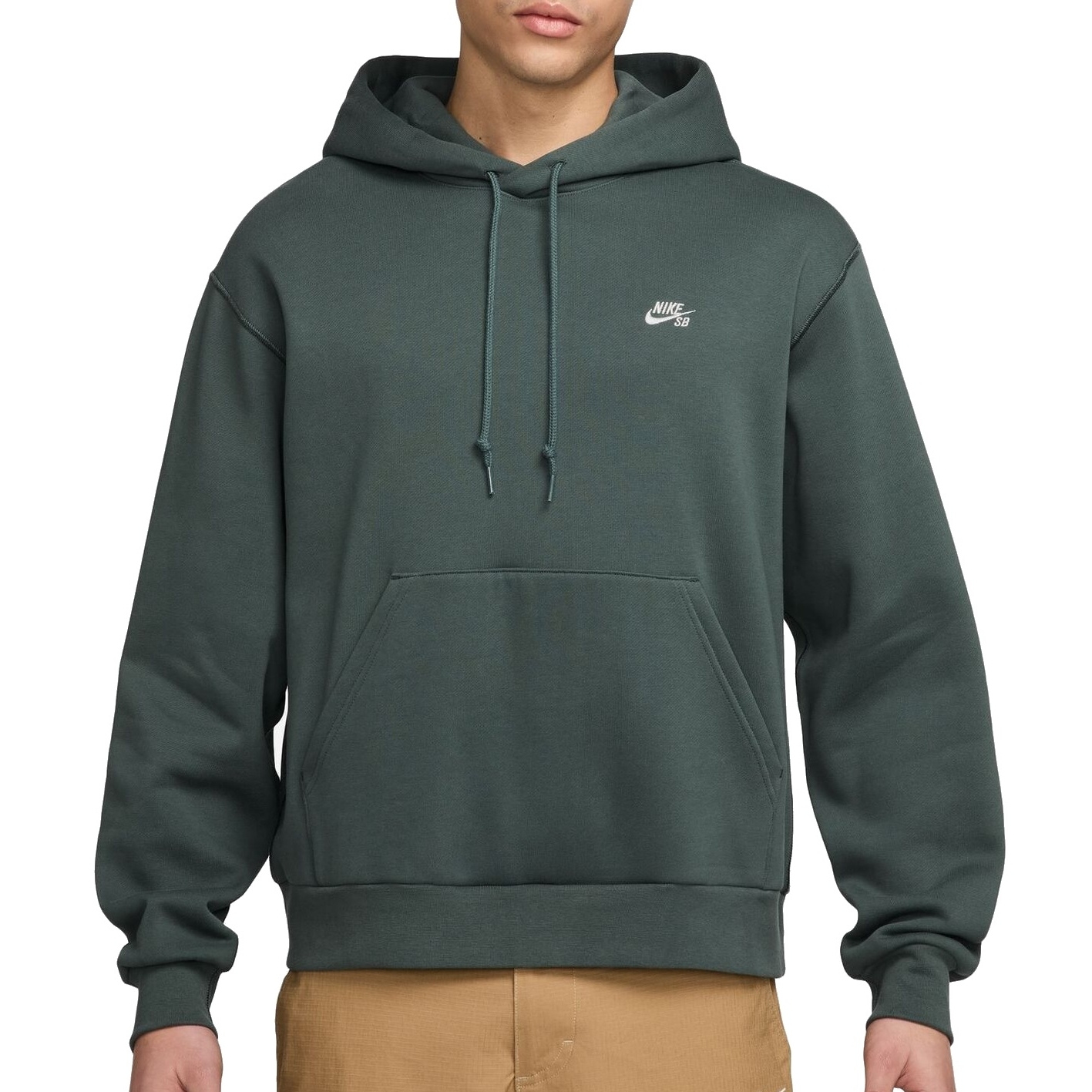 Nike SB Essential Logo Pullover Hoodie Vintage Green L
