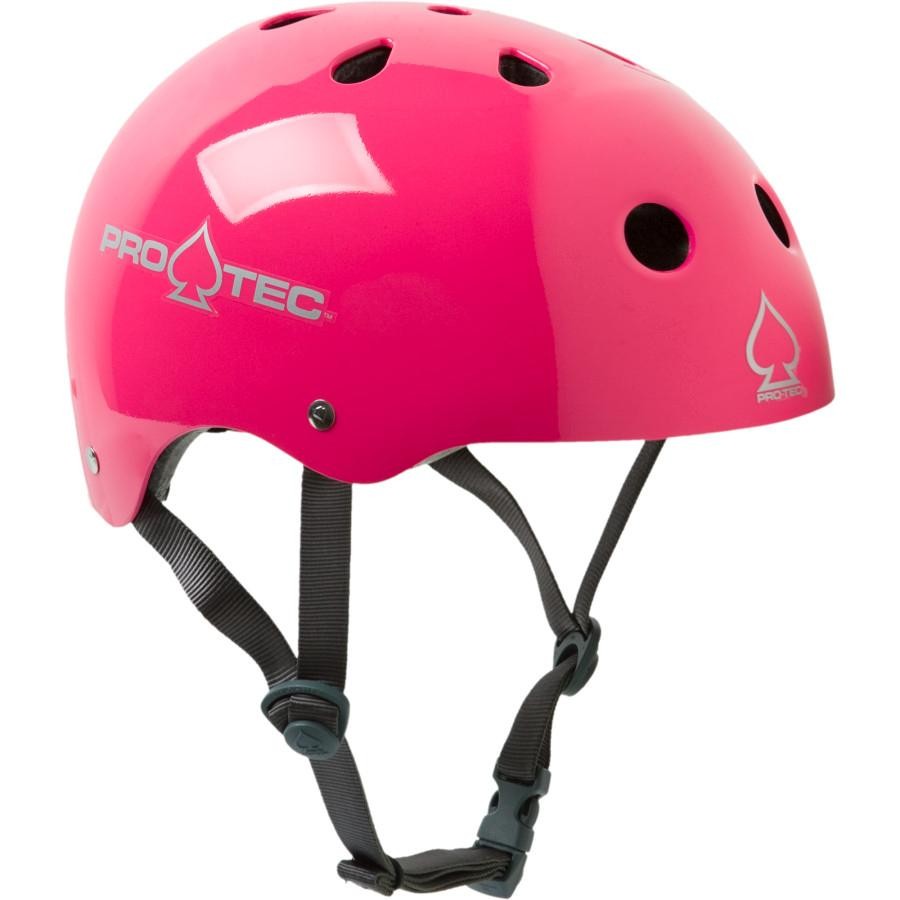 Pink top skate helmet