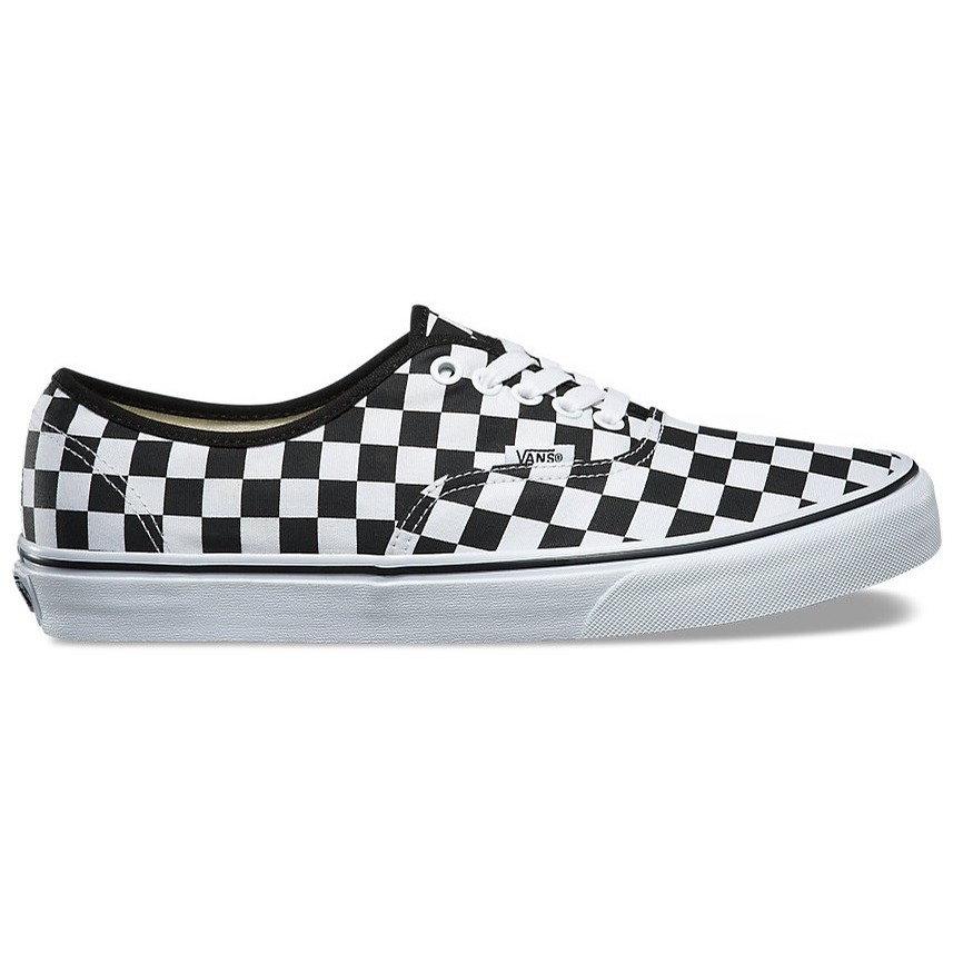 checkerboard black and white vans