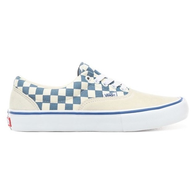 blue and white check vans