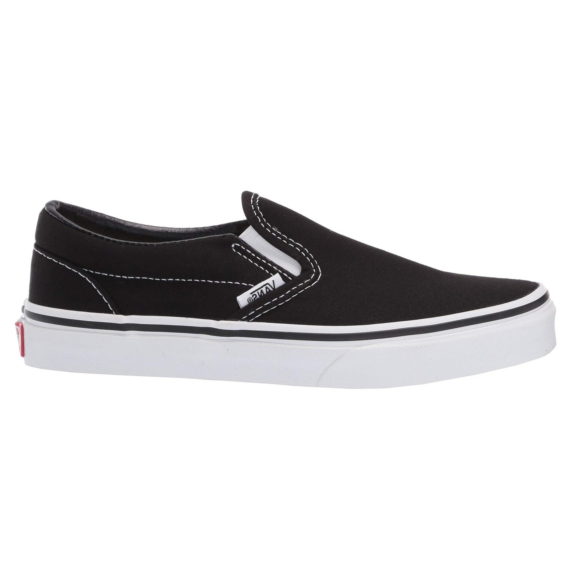 black and white slip on vans kids