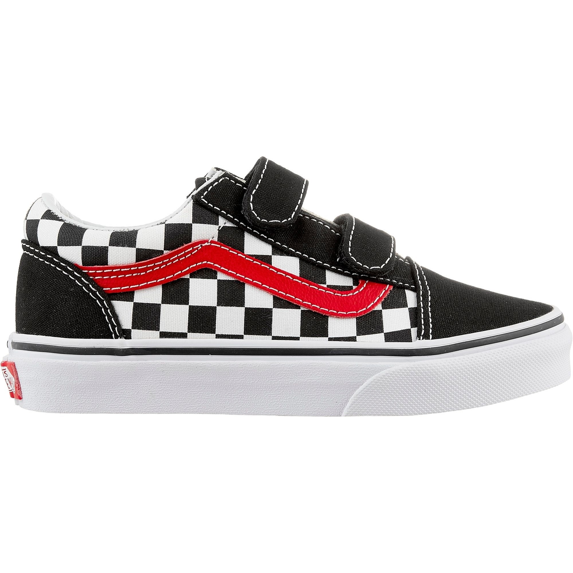 vans black red and white