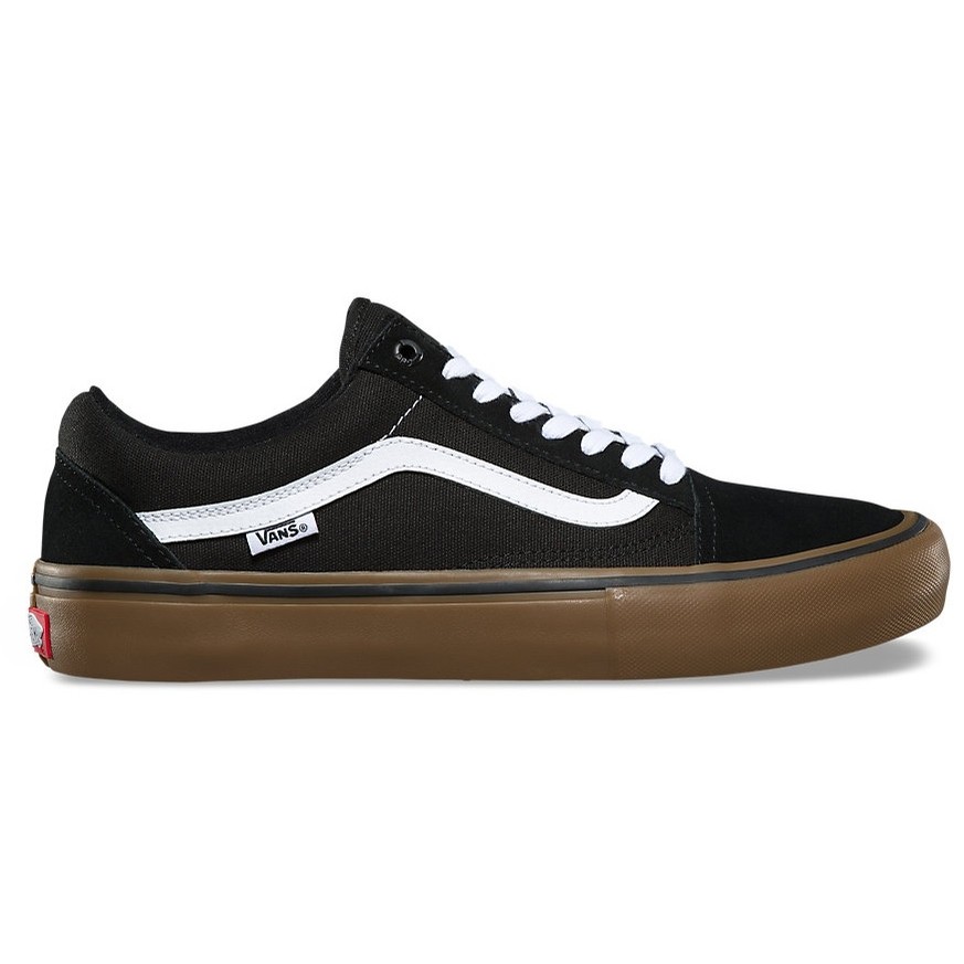 vans black and white gum