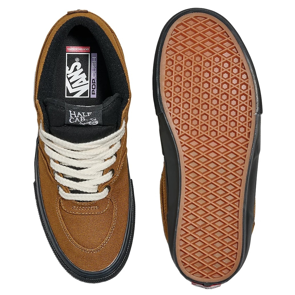 VANS★SKATE HALF CAB★兼用★DUCK CANVAS GOLDEN BROWN/BLACK Cowtown