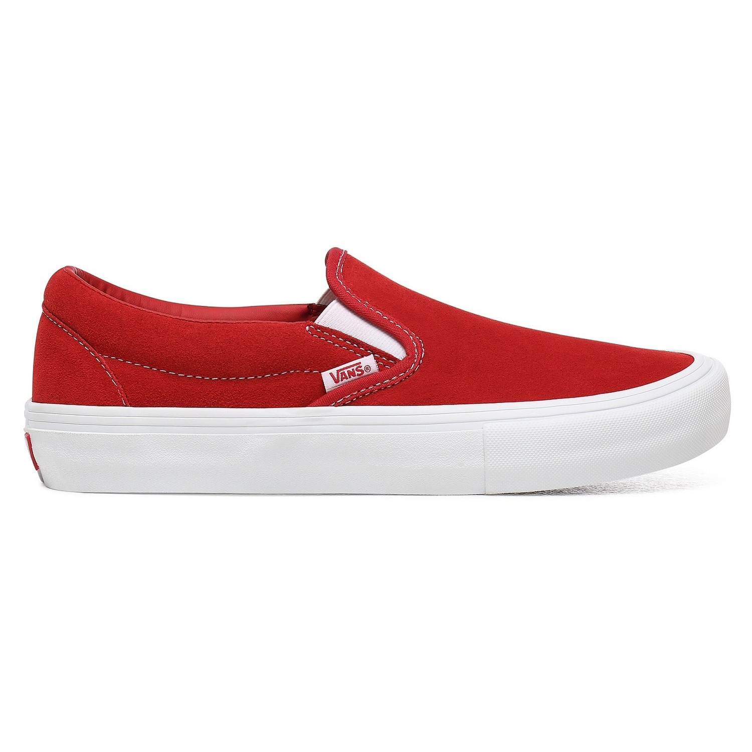 slip on vans red and white