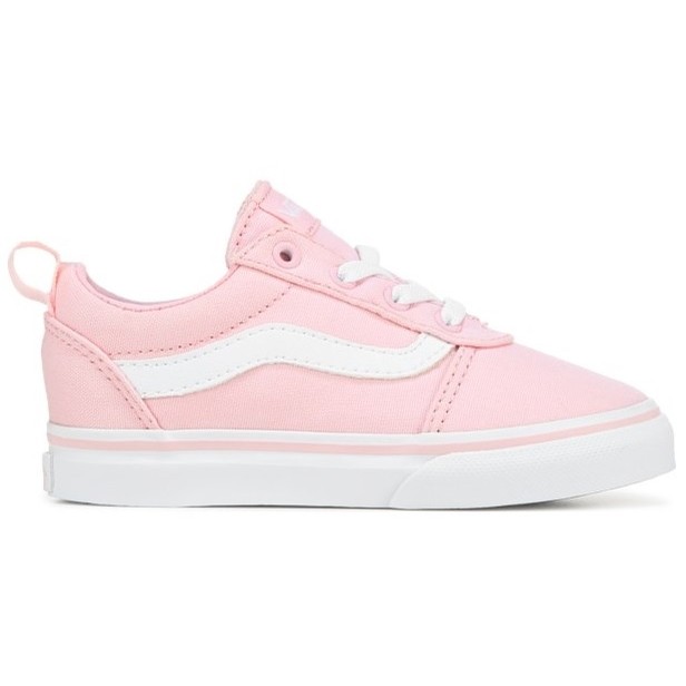 kids pink and white vans