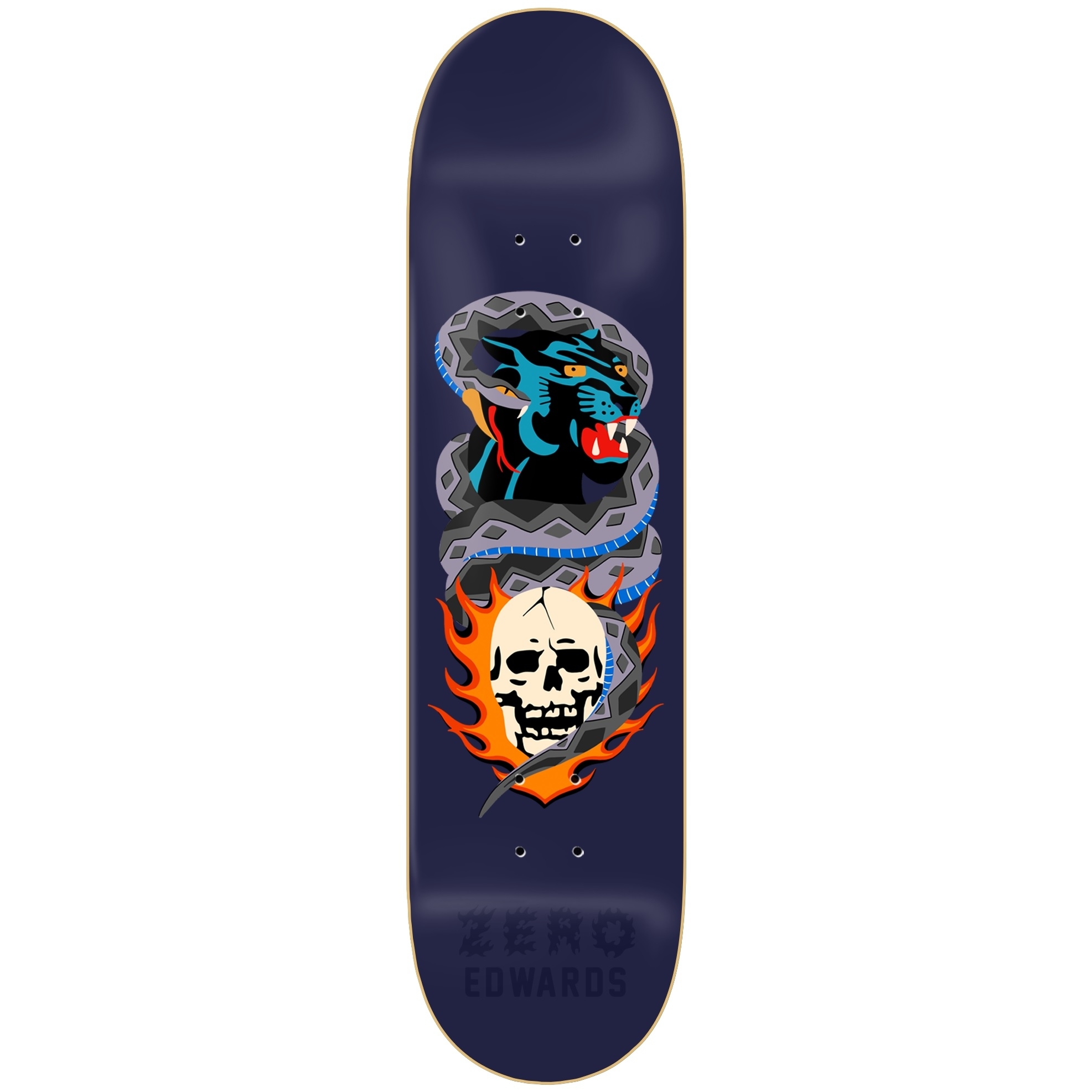 【keizo】SKULLS &amp; FLOWER DECK (BLACK) skulls-flower-skate-deck-black